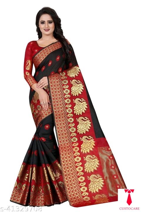 Post image Price:450(shipping free)Catalog Name:*Kashvi Voguish Sarees*Saree Fabric: Cotton SilkBlouse: Separate Blouse PieceBlouse Fabric: Cotton SilkPattern: Woven DesignBlouse Pattern: Product DependentMultipack: SingleSizes: Free Size (Saree Length Size: 5.2 m, Blouse Length Size: 0.8 m) 
Dispatch: 1 DayEasy Returns Available In Case Of Any Issue*Proof of Safe Delivery! Click to know on Safety Standards of Delivery Partners- https://ltl.sh/y_nZrAV3