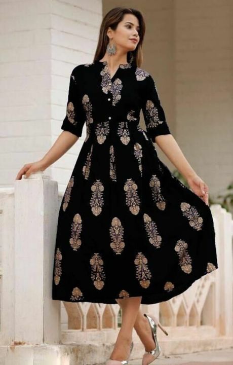 GOLD PRINTED KURTI uploaded by business on 11/24/2021