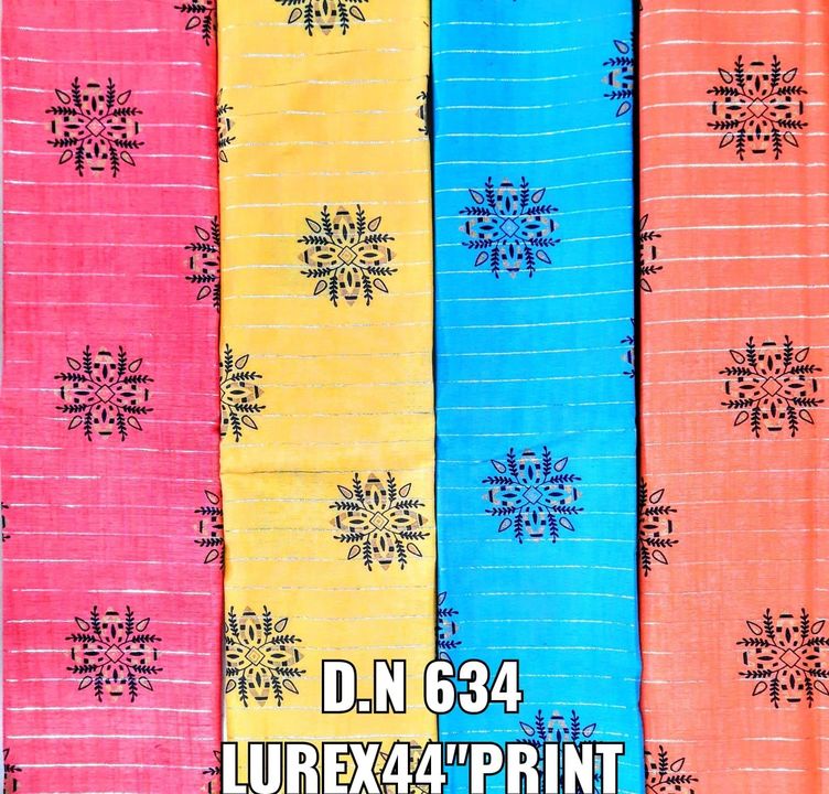 Lurex print 44 pana uploaded by Guru kripa textiles on 11/24/2021