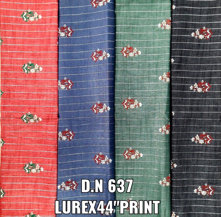 Lurex print 44 pana uploaded by Guru kripa textiles on 11/24/2021