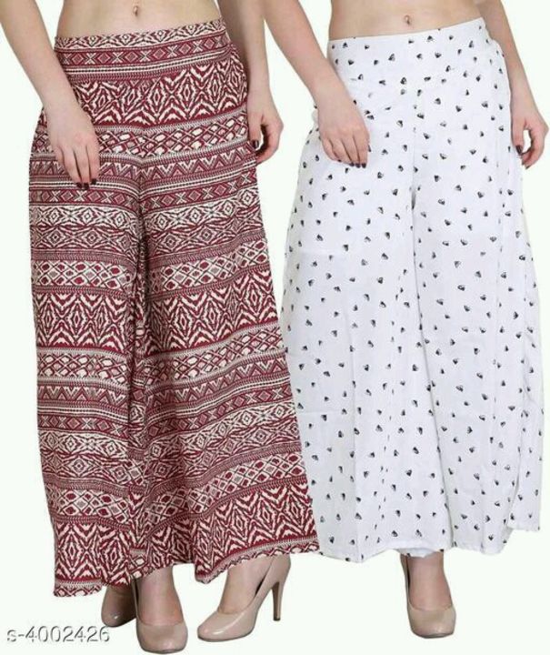 Catalog Name: *Stylish Poly Crepe Women's  Palazzos Combo Vol 14*

Fabric: Poly Crepe 

Size: S -28  uploaded by Beauty cosmetic on 11/24/2021