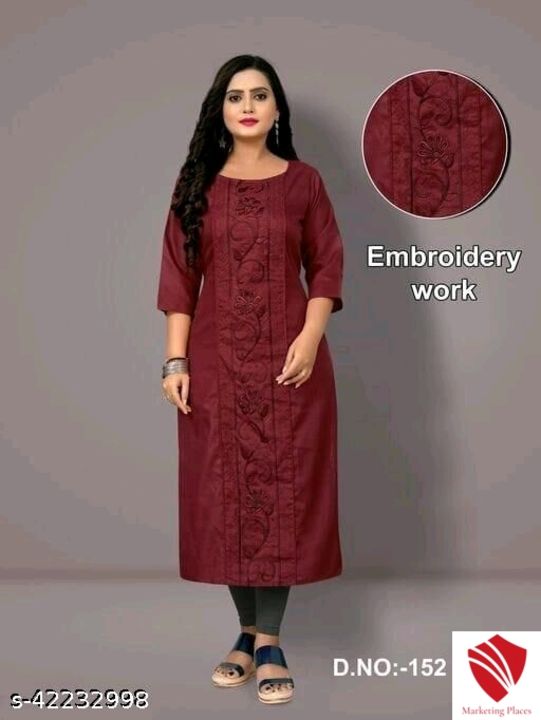 Catalog Name:*Chitrarekha Graceful Kurtis*
Fabric: Cotton
Sleeve Length: Three-Quarter Sleeves
Patte uploaded by Shri Ram Mart on 11/24/2021