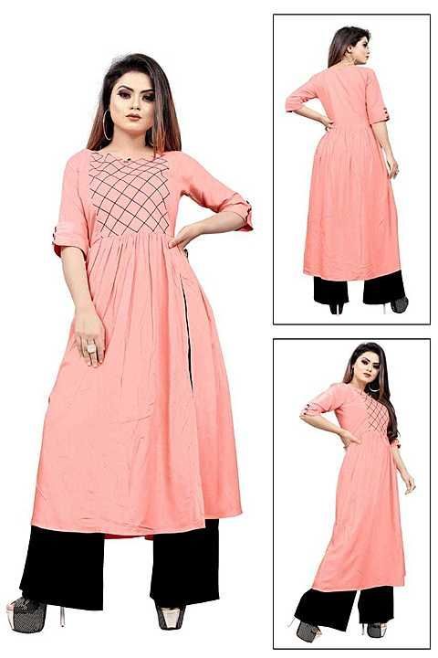 ➡️ Product - *KURTI WITH PLAZO* 
➡️ Price - ONLY  *650* +SHIPPING
➡️ kurti Fabric - heavy rayon
➡️ I uploaded by business on 9/22/2020