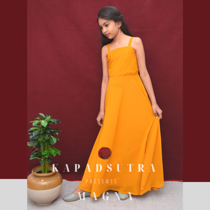 Mustard gown uploaded by Kapadsutra on 11/24/2021