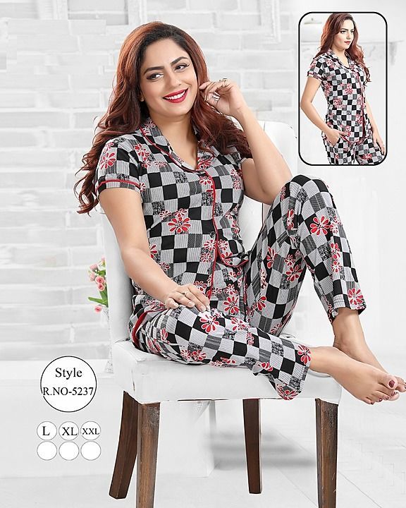 🎉 *Front open nightsuit* 🎉

L =  730
Xl = 850
XXL =  880

*Best Quality and Finishing Guaranted*

 uploaded by business on 6/5/2020