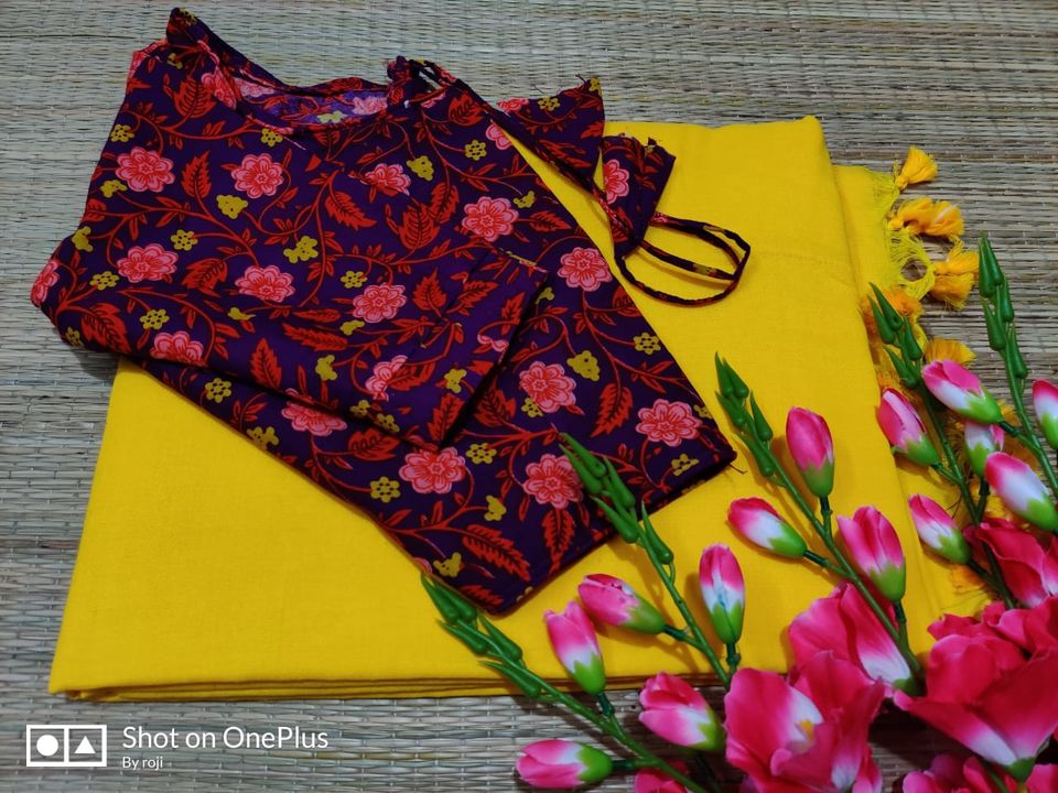 Post image 🤩*Combo offer*🤩
*Saree with ready made blouse*
*Saree details :- khadi cotton soft and comfortable quality saree running bp attached with saree*
Blouse details:- pure cotton with hand print and ikkath design , glass sleeves with frill desin and also have without frill *back side huk with water drop 💧 back design* 
Size:- 32 stitched 30 to 36 u can stitches for your fit size 
Rs only 875+$ 
*Booking going on hurry up book your order*
*Note:- due to phone camera photography colour will be slightly defarent from actual photos*


*For Bulk orders big discount ping me for bulk**7305358830*