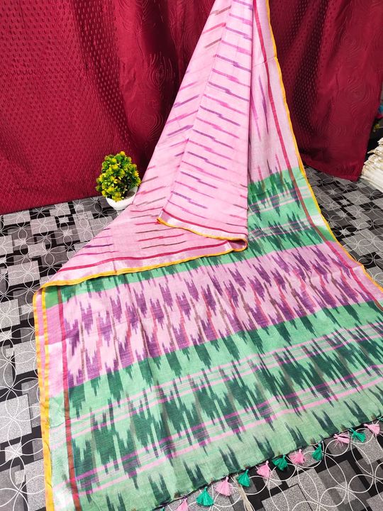 Ikkat cotton Saree  uploaded by Rohit Kumar Lal Online Business on 11/25/2021