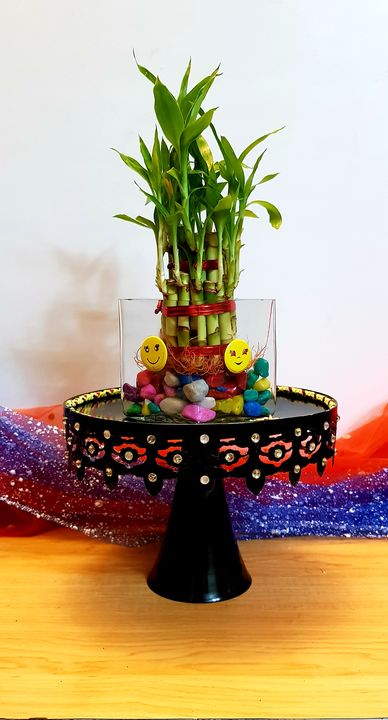 Lucky bamboo plant with designer metal stand  uploaded by R.k.handicrafts on 11/25/2021