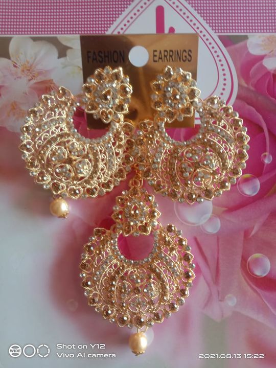 Fancy earings with mangtica uploaded by Madiha dresses on 11/25/2021
