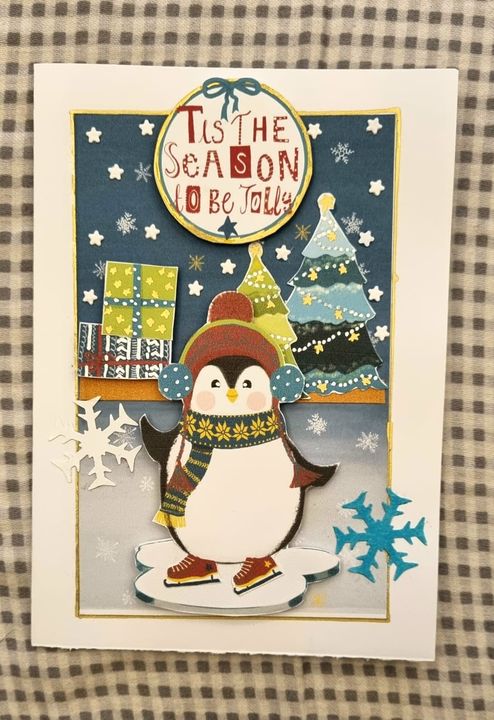 Penguin Christmas card uploaded by business on 11/25/2021
