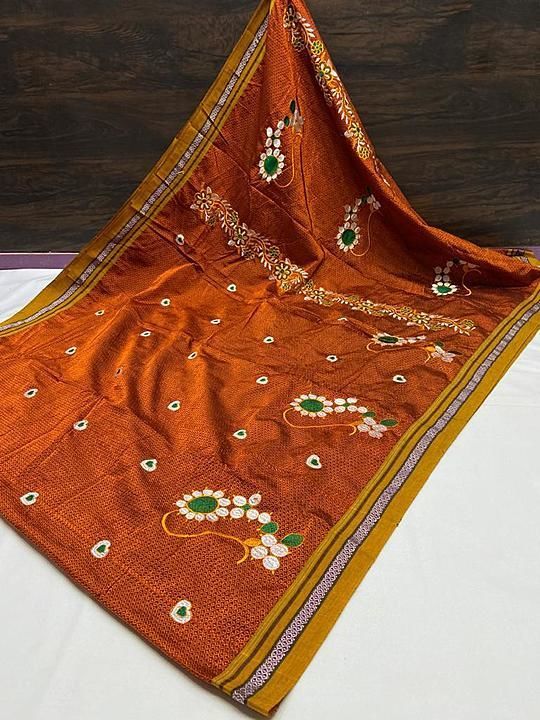 Khun saraswati Pallu Nath work Sarees uploaded by Devika Textiles on 9/22/2020