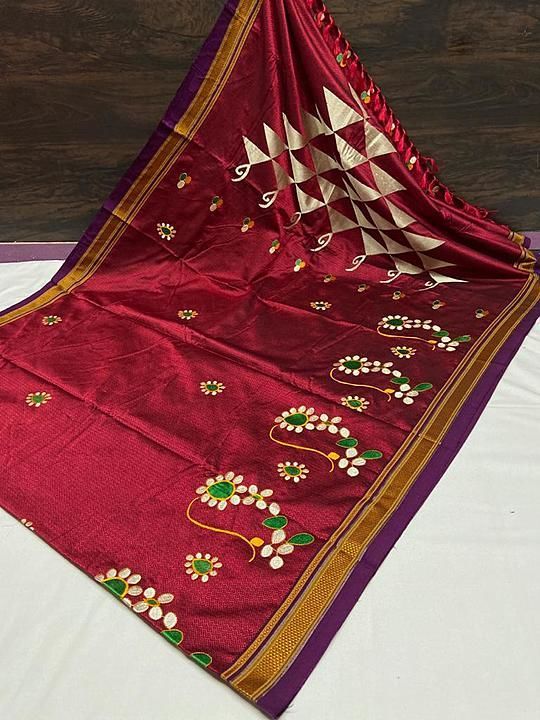 Khun saraswati Pallu Nath work Sarees uploaded by Devika Textiles on 9/22/2020