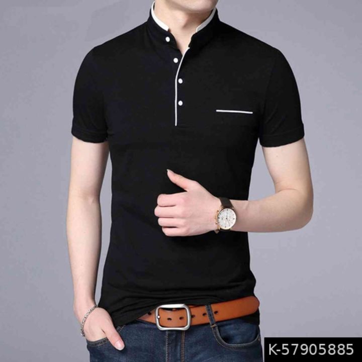 Men Henley Neck T-Shirt - Black uploaded by All India Wholesale Bazaar on 11/26/2021