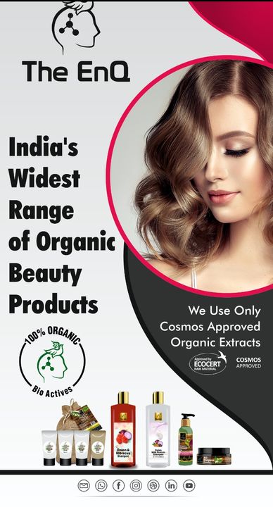 Post image The EnQ is the brand of organic Beauty products.