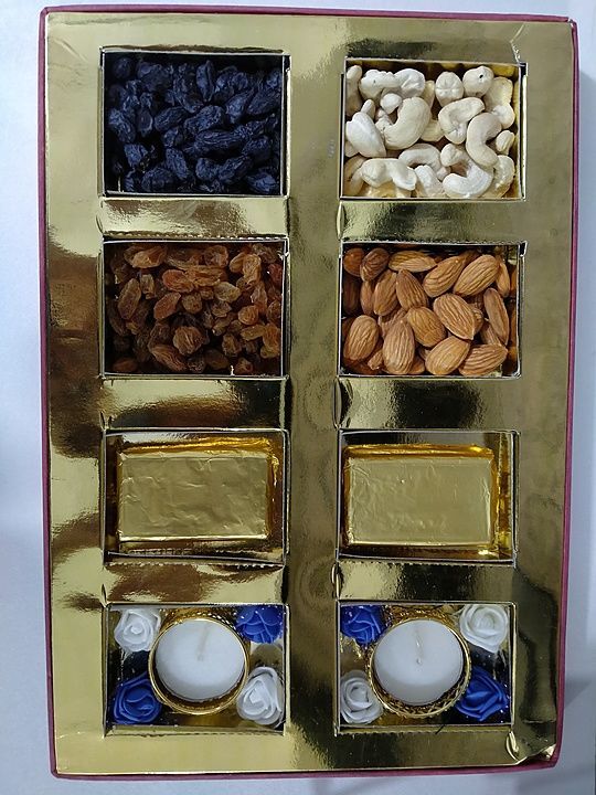 Dry fruits & chocolate with diya combo available for dasera and diwali uploaded by Sweet bite chocolates on 9/22/2020