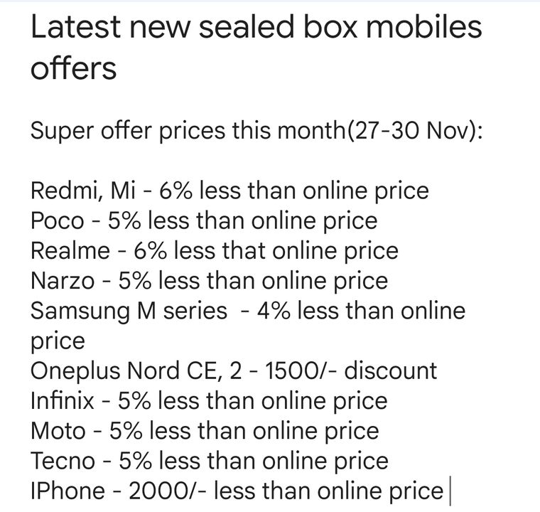 New sealed box mobiles with best margin  uploaded by Godavari Enterprises on 11/26/2021