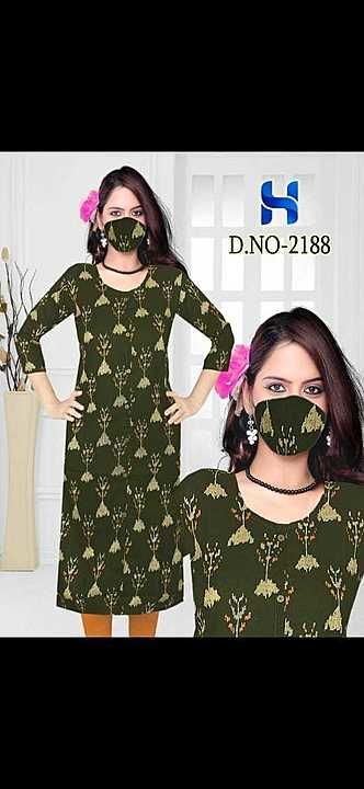 Kurti with mask uploaded by Dillion on 9/22/2020