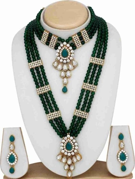 Post image Stylish colourful long jewellery*Cash on delivery available*Fancy Jewellery Sets
Base Metal: AlloyPlating: Gold PlatedStone Type: Artificial Stones &amp; Beads,KundanSizing: AdjustableType: Necklace Earrings Maangtika,Necklace and EarringsMultipack: 1,2 Necklaces (For J-Set)
Easy Returns Available In Case Of Any Issues