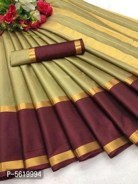 Cotton silk sares with blouse material uploaded by business on 11/27/2021
