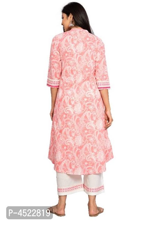 Post image Contact me 8840652032*Stylish Pink Cotton Printed Kurta And Palazzo With Dupatta Set For Women*
 *Size*: M(Bust - 38.0 inches) 
 *Color*: Pink
 *Fabric*: Cotton
 *Type*: Kurta, Bottom and Dupatta Set
 *Style*: Printed
 *Design Type*: Straight
 *COD Available*
 *Free and Easy Returns*: Within 7 days of delivery. No questions asked 