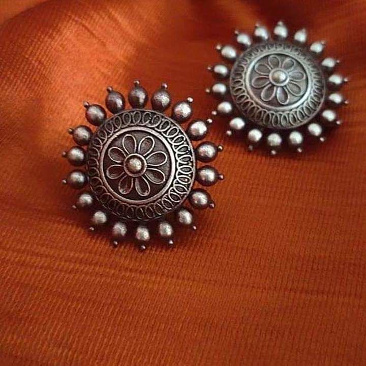 German silver stud earrings  uploaded by Bhrithi Gisacreation on 9/22/2020