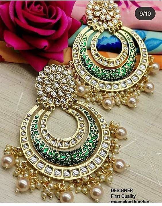 Beautiful celebrity style earrings Price 600 + shipping  uploaded by Bhrithi Gisacreation on 9/22/2020