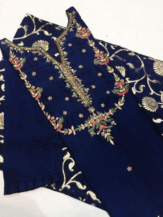 masleen kurti with hand embroidery uploaded by business on 11/28/2021
