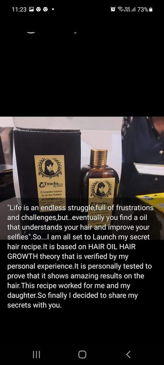 TWACHA..BY PARUL Hair oil uploaded by business on 11/28/2021