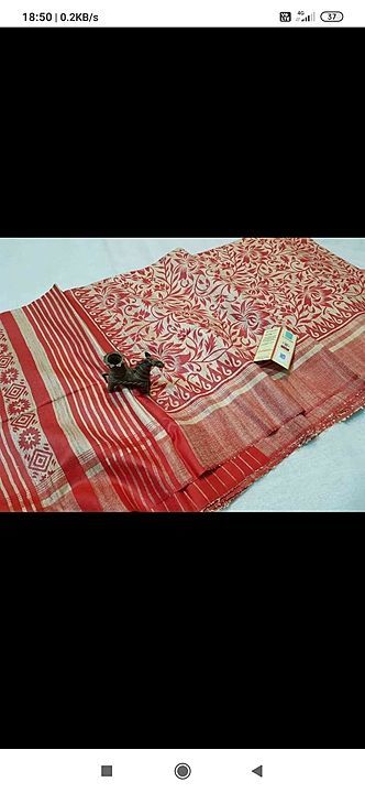 Pure tassar giccha print silk saree & best quality  uploaded by business on 9/23/2020