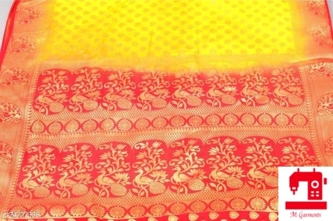 Women Banarasi Cotton Silk Saree (Multicolor) uploaded by business on 11/28/2021