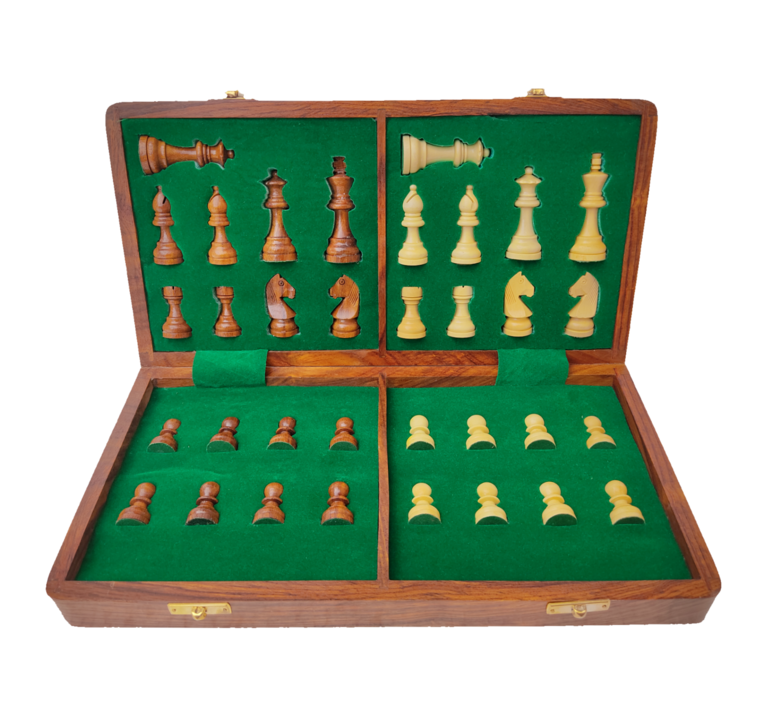 Enterro Wooden Magnetic Chess Set 14 x 14 inch - Foldable Board Handcrafted with 2 Extra Queens uploaded by business on 11/28/2021