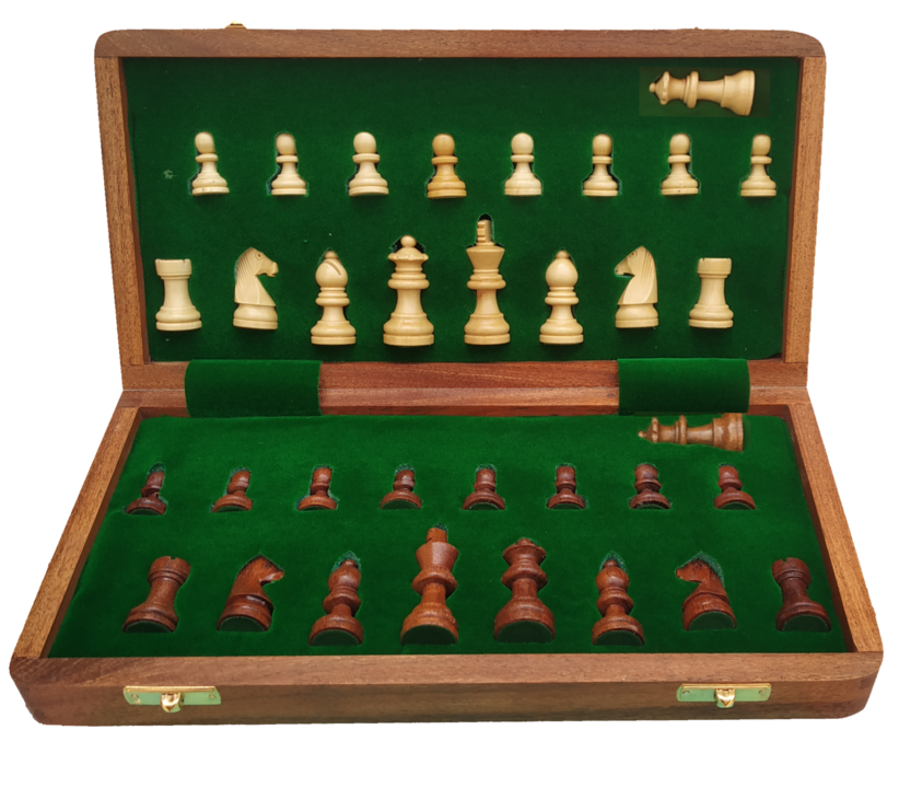 Enterro Wooden Magnetic Chess Set 12 x 12 inch - Foldable Board with 2 Extra Queens uploaded by business on 11/28/2021