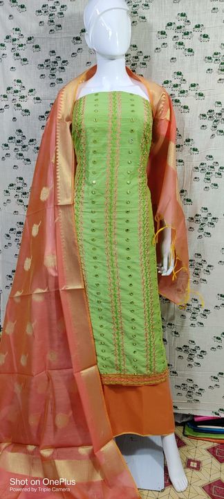 Silk dress material uploaded by Viraan Collections on 11/28/2021