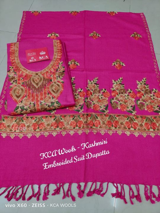 Post image *KCA Wools - Kashmiri Embroided Suit Dupatta*
*Fine Pashmina Wool Fabric  Beautiful Kashmiri Embroided Suits - Length 42- 5mtr Fabric For Top nd Bottom*
*Fine Pashmina Jamawar Kashmiri Embroided Stole 2mtr*
*MSP - ₹*** - Free shipping*
*Always Buy Original KCA Wools Products*
Collection 4