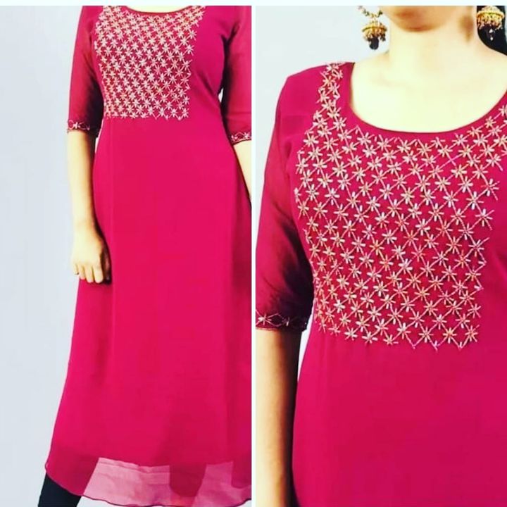 Georgette kurthi uploaded by business on 11/28/2021