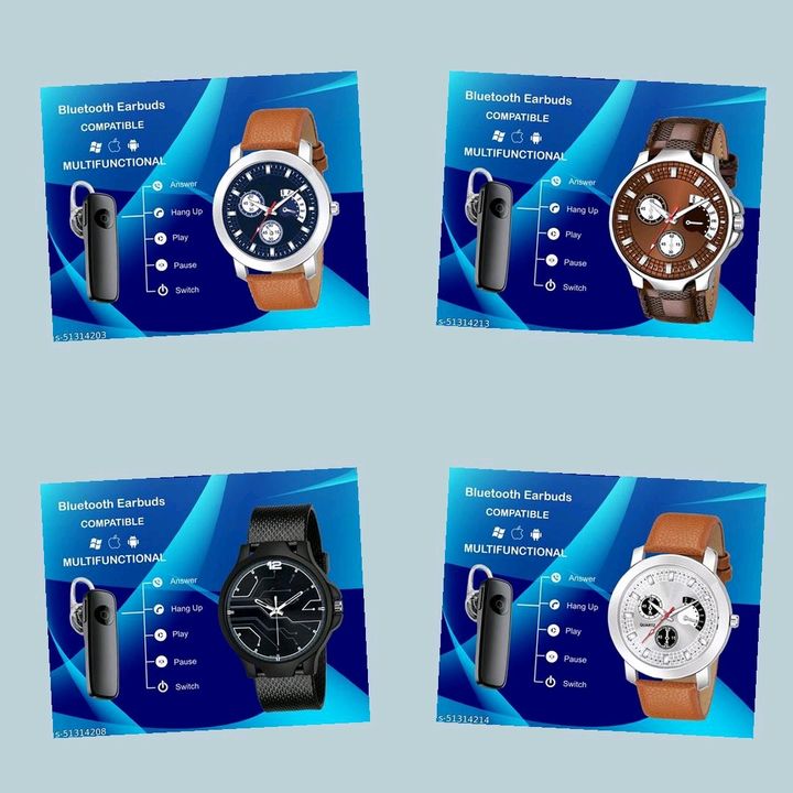 Combo wrist watch & Blutooth earbuds uploaded by business on 11/29/2021