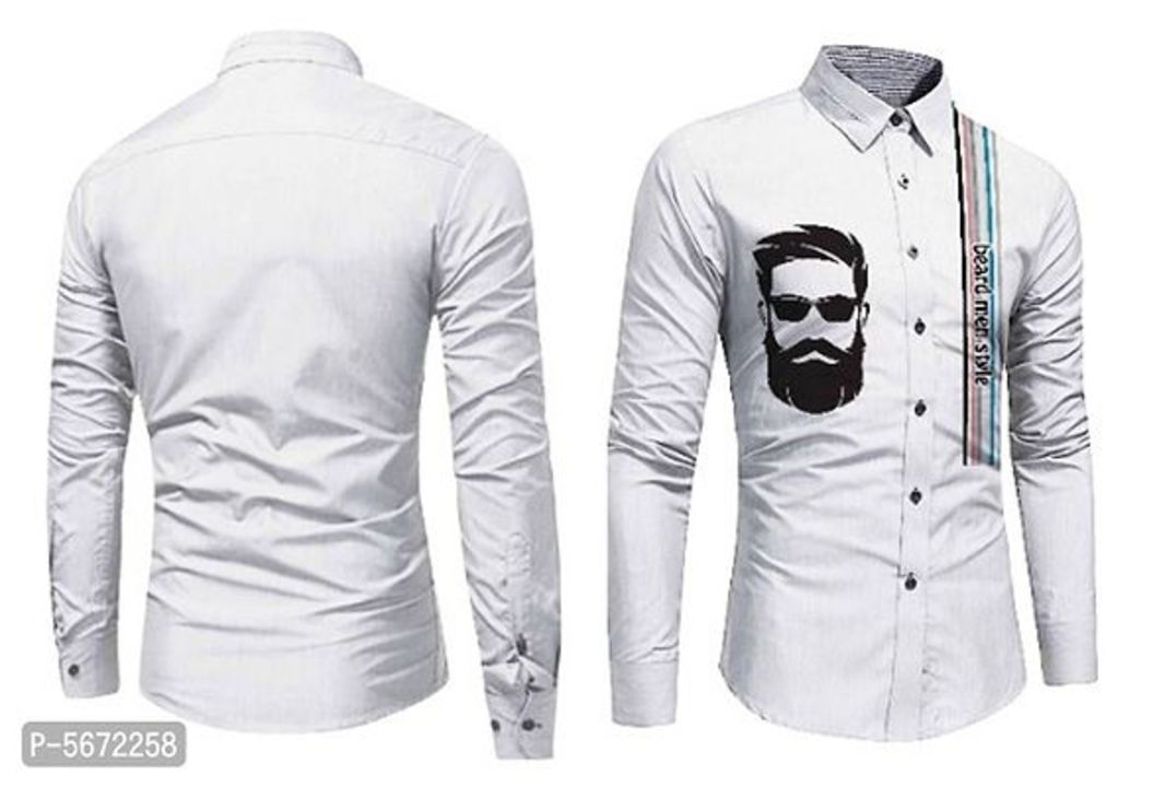 Men's white cotton solid long sleeve regular fit formal shirt uploaded by Mathurai collection on 11/29/2021