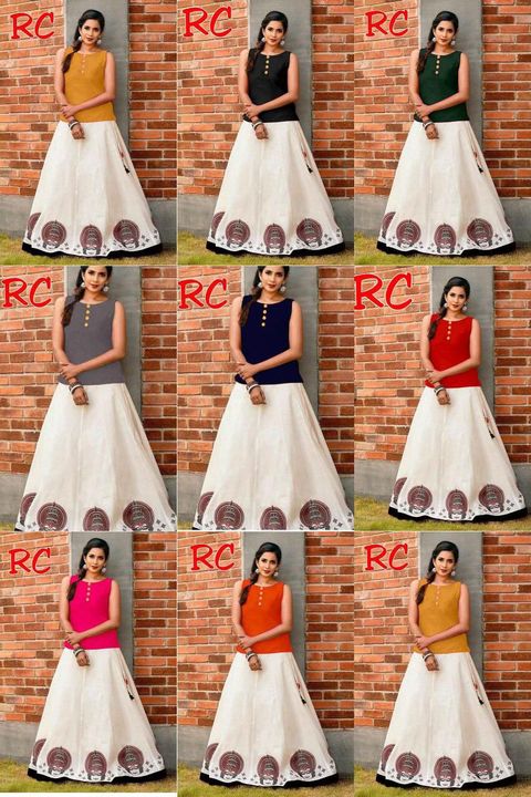*🔥Rudra Creation🔥*

*tops and skirt*

Top fabric:-pure cotton 
Top Lenth 24

Skirt fabric:-pure re uploaded by SN creations on 11/29/2021