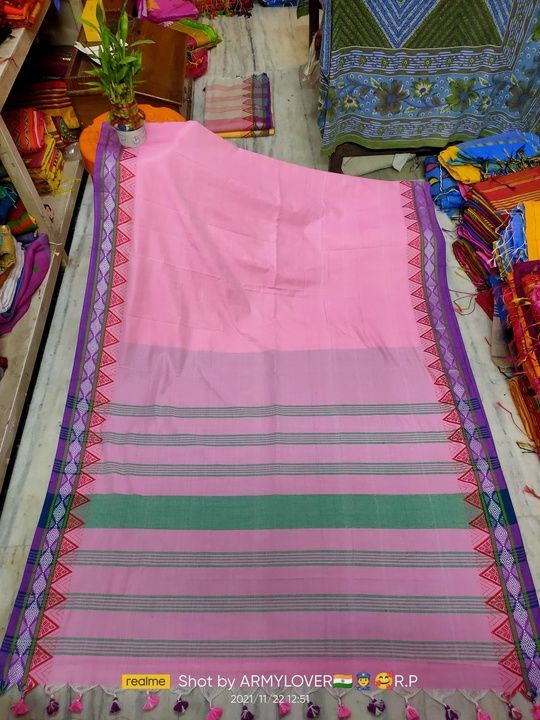 Cotton Khadi saree uploaded by DEV DEEP TEXTILES on 11/29/2021