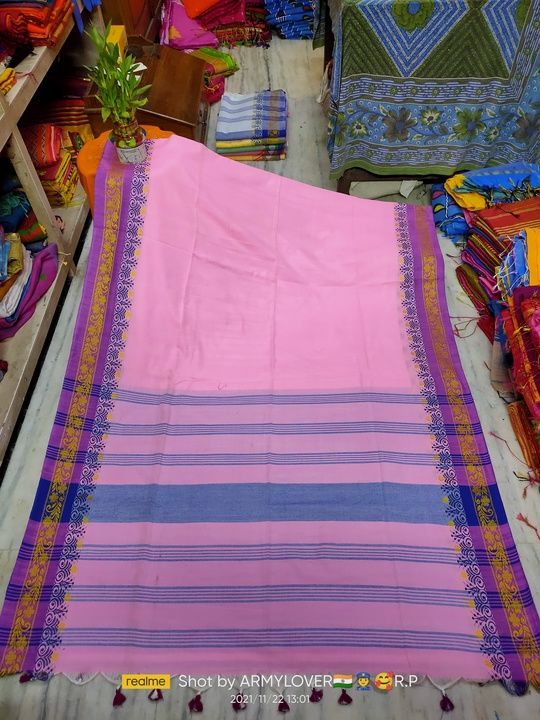 Cotton Khadi saree uploaded by business on 11/29/2021