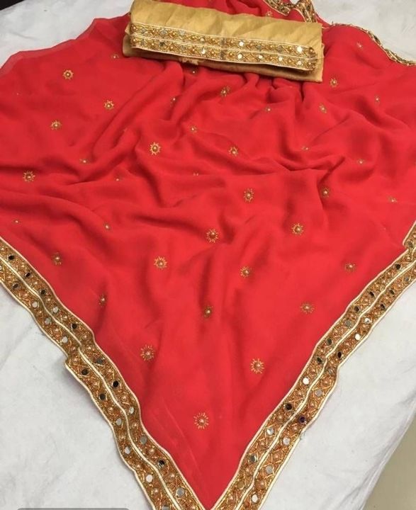 Chiffon Embroidered Saree with Blouse piece
 uploaded by business on 11/29/2021