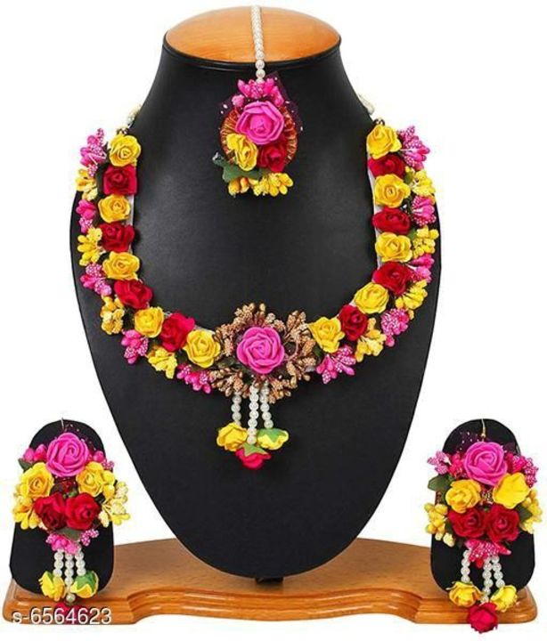 Trendy Stylish Artificial Flower Thread Women's Jewellery Set uploaded by One Only on 11/29/2021