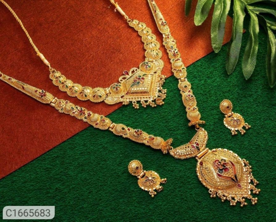 Winsome Gold Plated Necklace Sets uploaded by MAHABIR BARTTAN BHANDAR  on 11/30/2021