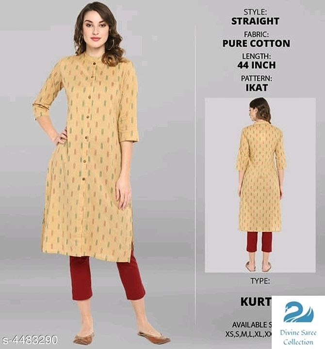 Attractive Cotton Kurti  uploaded by business on 9/23/2020