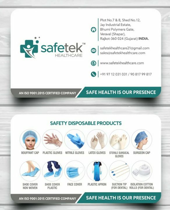 Post image Http://wa.me/9712031031 We are manufacturing Non-Woven Disposable bouffant hair cap &amp; Imports Latex, Nitrile Examination gloves &amp; many more Products