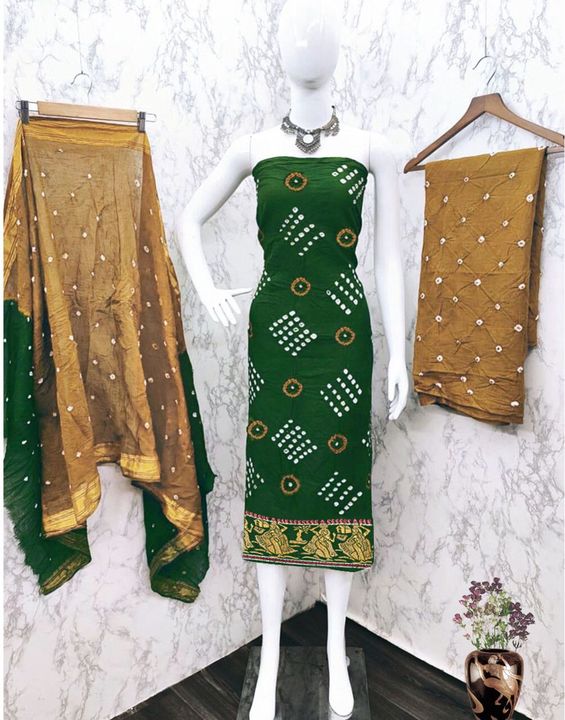 Post image Famous Cotton Bandhani ( Bandhej ) fabric for dress , kurti set , etc