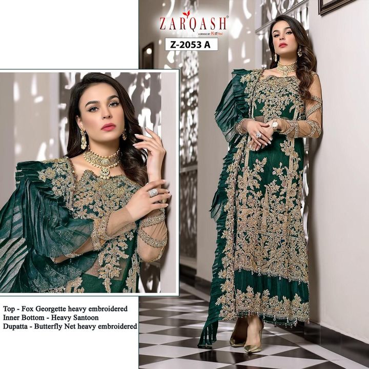 Pakistani suit available please contact me uploaded by Womeneez Fashion on 11/30/2021