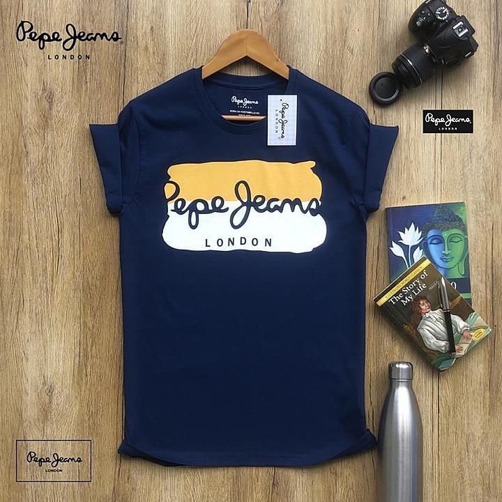 Post image *💥Till 2XL size available *

*NON PVC and pigment printed High quality bio washed 190 gsm round neck  ** 


Brand - **PEPE JEANS *

Style - **Men's Round Neck T-Shirt With High Quality pigment and  non pvc print**

Fabric - **100% Cotton Single Jersey **

Gsm - **190 Bio Washed**

Color -  **8**

Size -  *M,L,XL,XXL*

Ratio -  **2 2 2 1**

Price - *rs  with out gst*
            

Moq - **56 + 4 - 60 pcs**

**All goods are in Single pcs packed.**

** All goods are master packed **

** Best quality for retails showroom **

** fast moving design and good quality Attractive design***

*Goods ready for delivery **