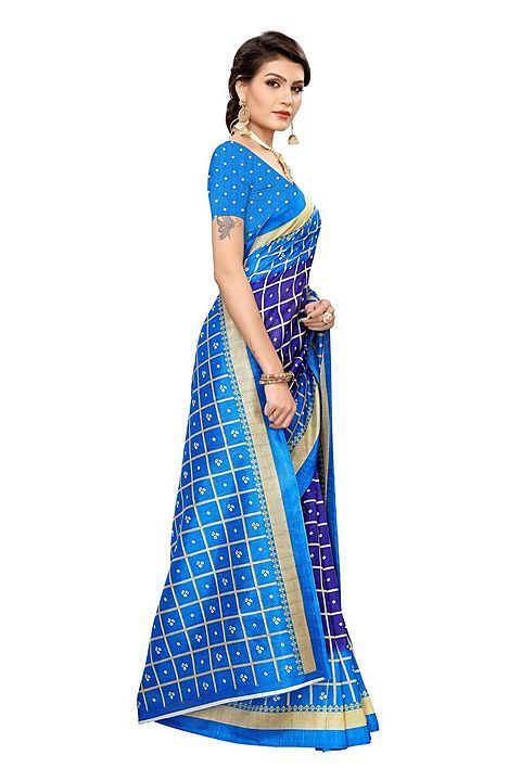 BANDHANI CHECKS NAVY Classy Printed Art Silk Saree With Blouse

 uploaded by business on 9/23/2020