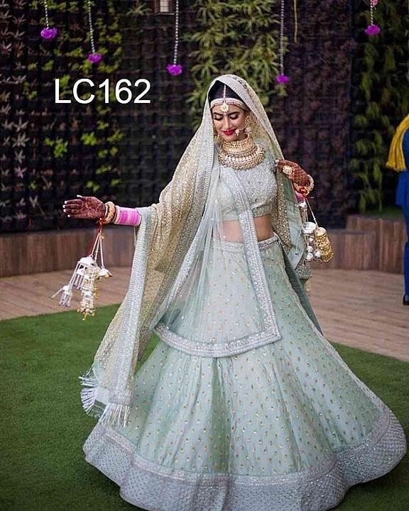 Post image Embroidered Attractive Party Wear Lehenga Choli  with Matching Color unstiched blouse. It contained the Embroidered work with inner. The Lehenga can be customized up to bust size 44", Lehenga Length 48", Waist size 38", and Dupatta size 2.5 Mtr.
Style Type	: Lehenga
Price: 2500/-
Fabric	:  Satin sil
Work	: Machine work
Type	: Semi Stiched
Pattern	: Embroidered
Size	: Free Size
Occasion	: Party Wear
Wash	: Dry wash